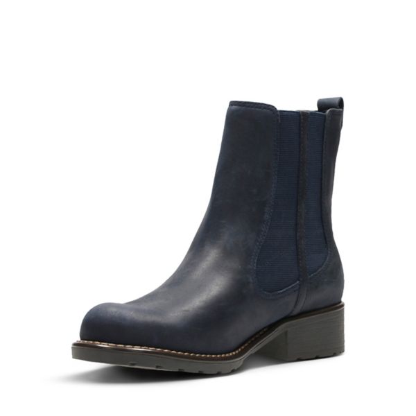 Clarks Womens Orinoco Club Chelsea Boots Navy | UK-1754680